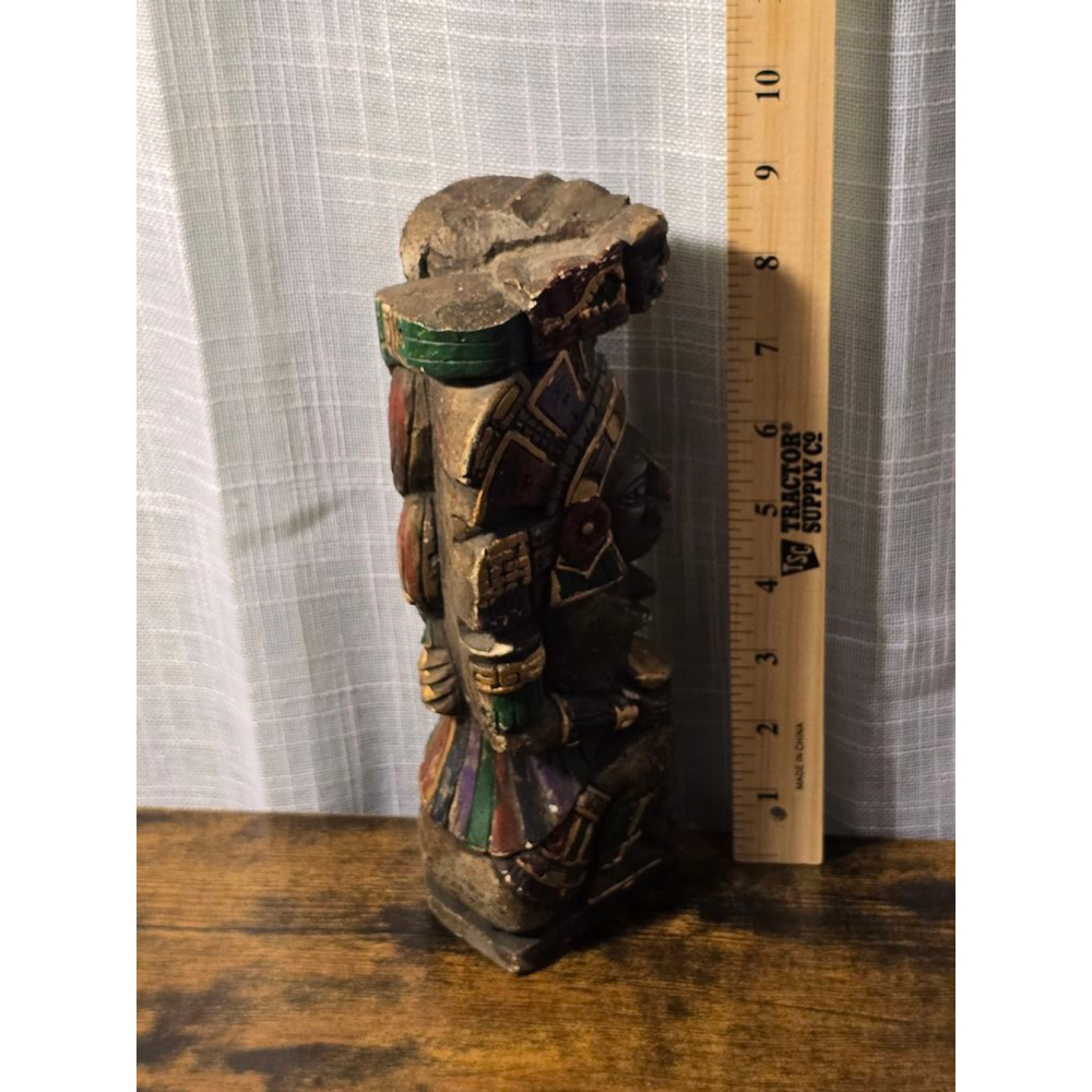 Mayan Statue, 11"‎ inches, Multicolor - Picture 4 of 9